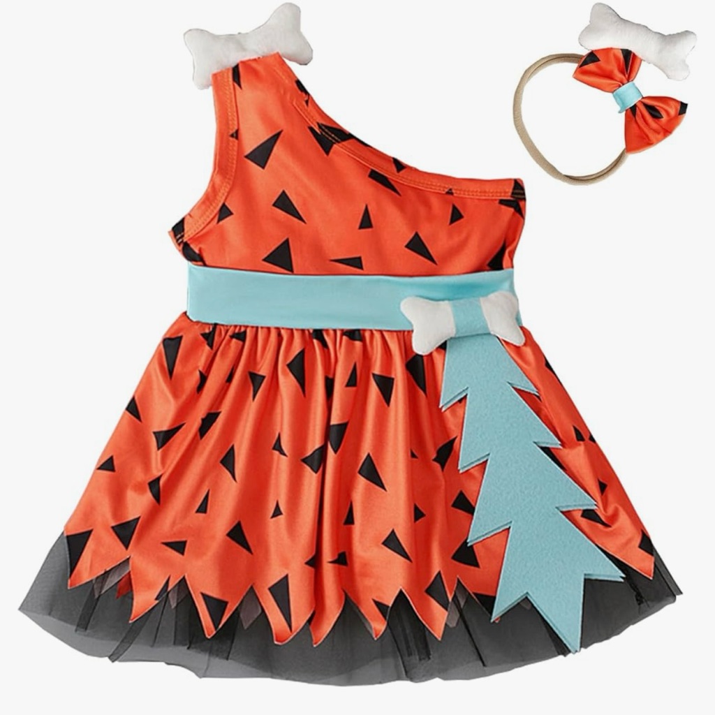 Toddler Pebbles Bam Bam Costume The Flinestones